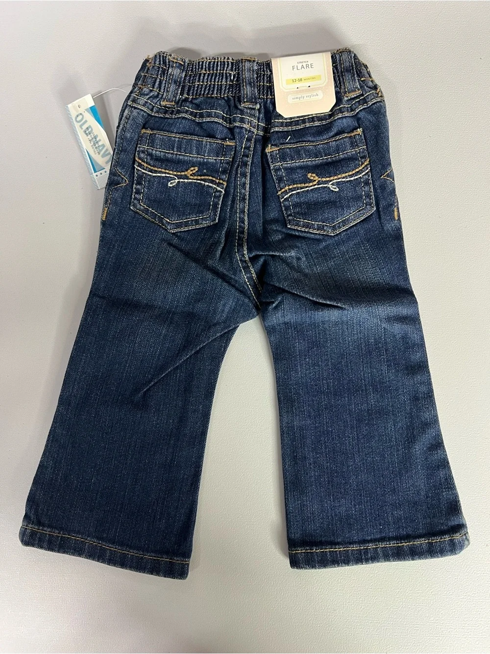 Old Navy & Ruff Hewn Lot of 2 Pairs of Baby Girl Denim Jeans 12 months New